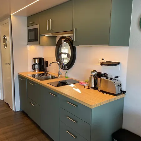 Botel Hausboot Fjord Baltica Mit Dachterrasse In Barth